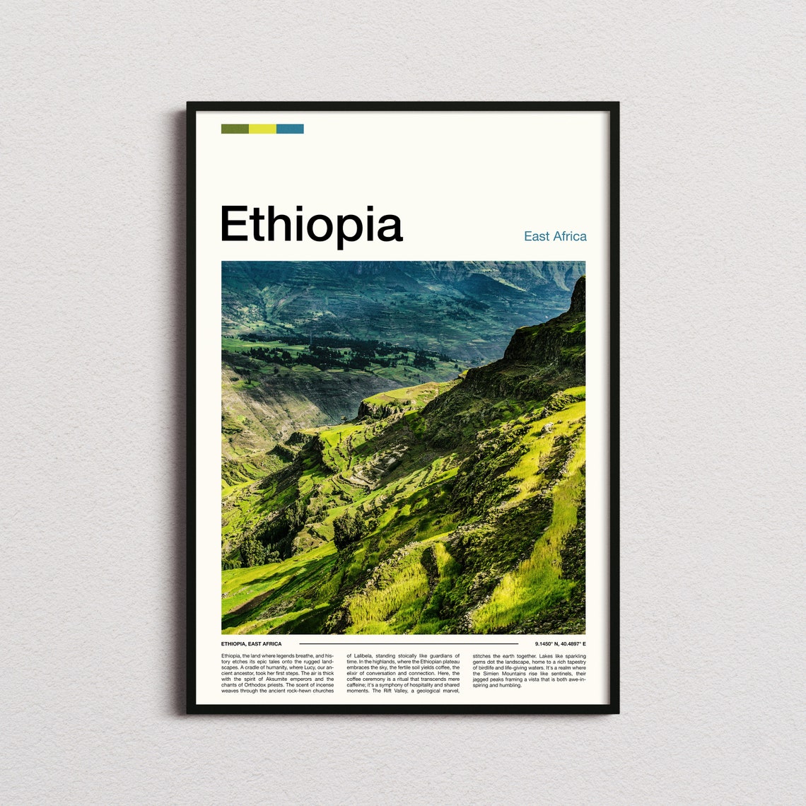 Ethiopia Print Ethiopia Poster Ethiopia Wall Art Ethiopia Art Print Ethiopia Photo Travel Poster Traveler Christmas Gift
