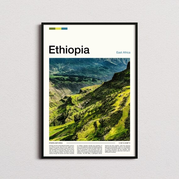 Ethiopia Simien Green Terraced Highland Valley Photography Poster