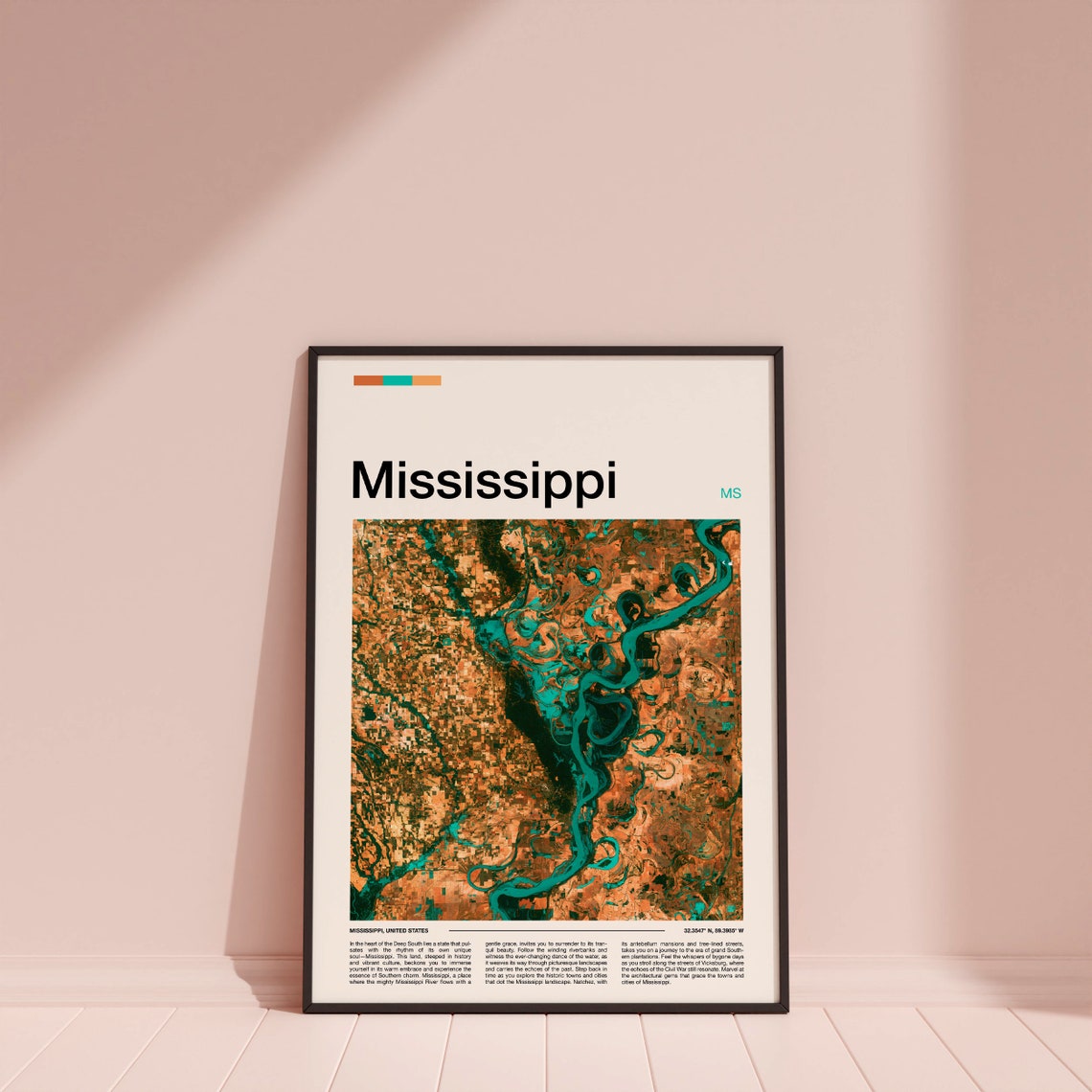 Mississippi Print Mississippi Poster Mississippi Wall Art Mississippi Art Print Mississippi Photo - Image 4