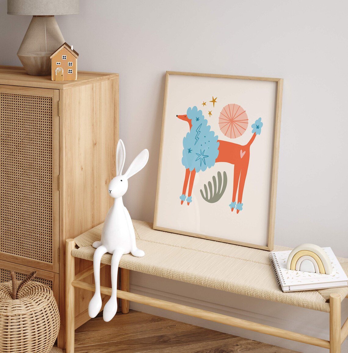 Retro Poodle Print for Kids Room Decor - Image 3