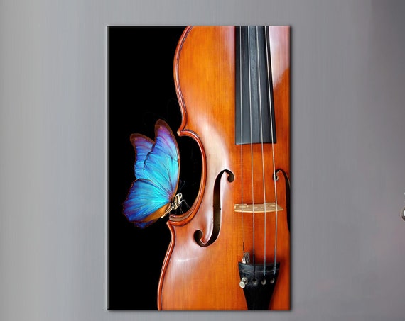 Violinist Printed Musical Instruments Wall Art Music Canvas Violin Poster Contemporary Modern