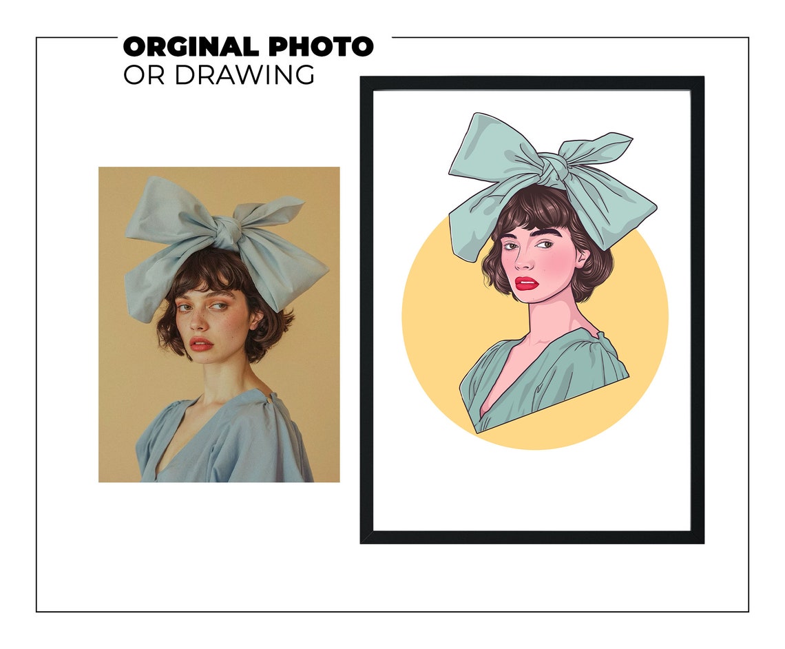 Faceless Custom Family of Four Illustration Keepsake Gift Poster - Image 3