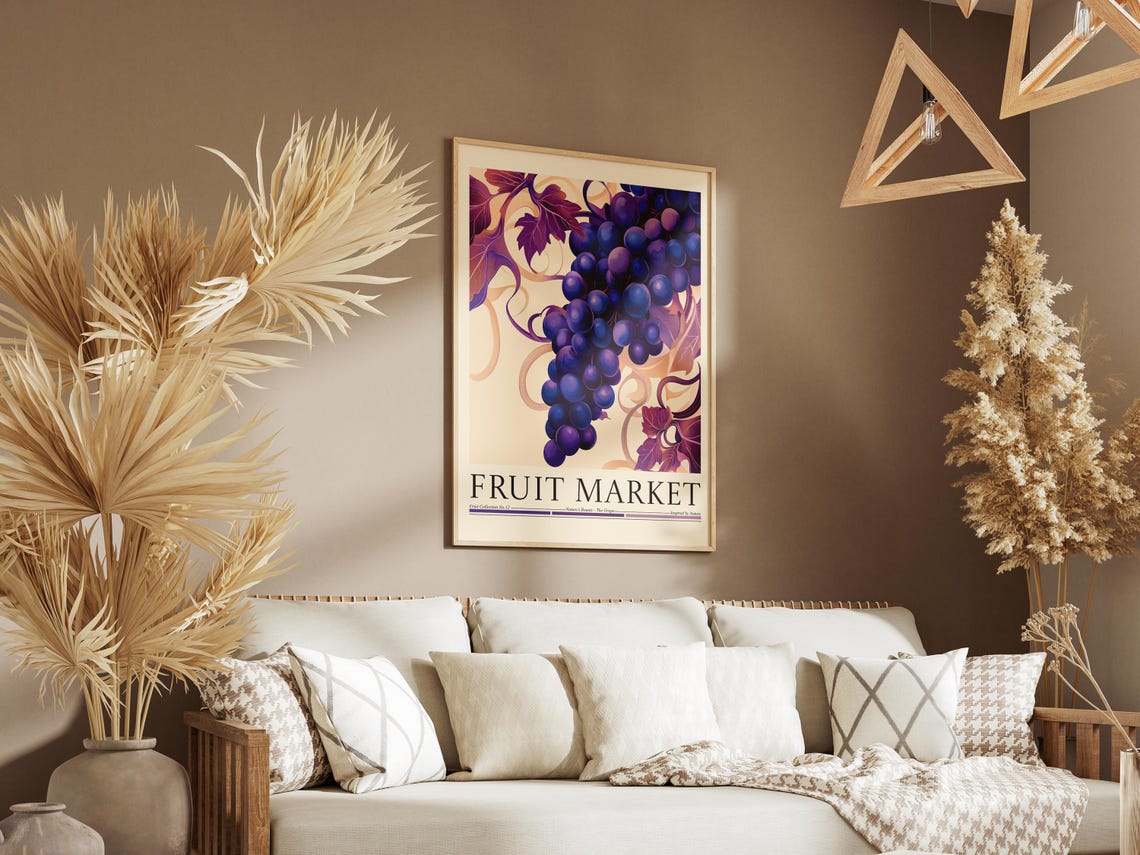 Grape Fruit Fruit Market, Kitchen Art Print - Image 6