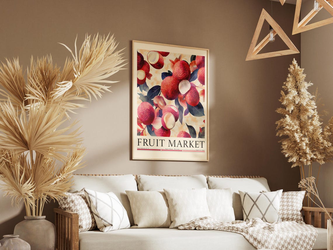 Lychee Fruit Market Art Print, Kitchen Decor - Image 6
