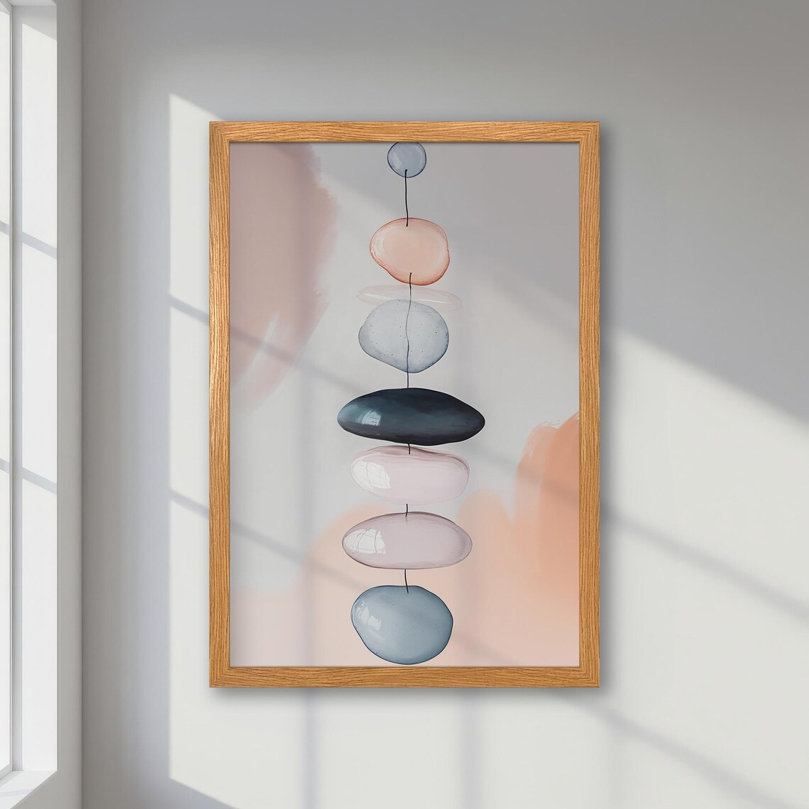 Abstract Poster, Pastel Minimalist Geometric Art