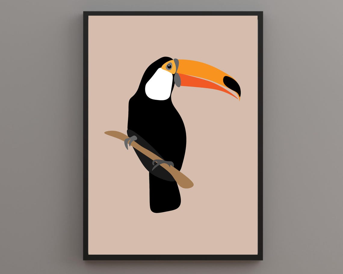 Toucan Print Toucan Nursery Art Nursery Decor Animal Art Baby Animals Nursery Wall Art Kids Art Bedroom Print