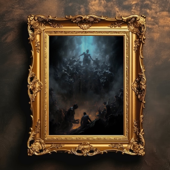 Olympus Tartarus Greek Mythology Art, Gothic Print