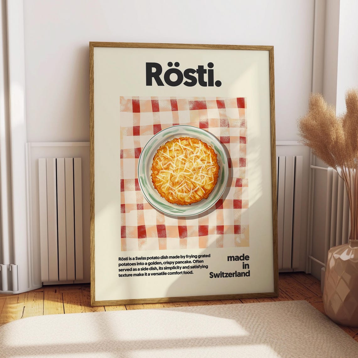 Swiss Rosti Crispy Golden Potato Pancake Comfort Food Kitchen Poster