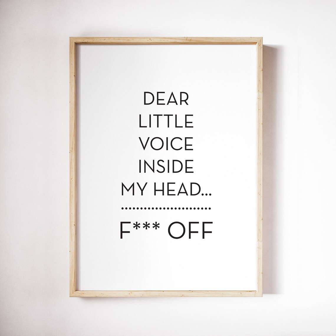 Fuck Off Scandinavian Poster, Motivational Quote Print - Image 2