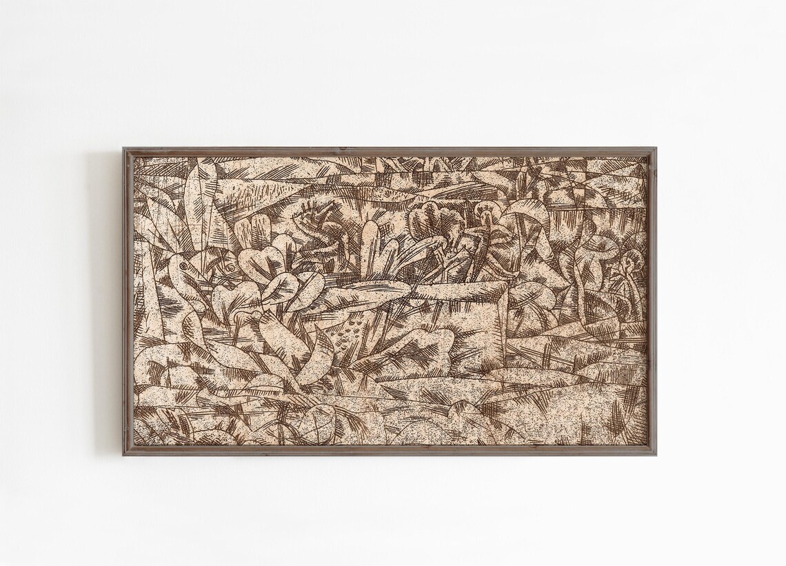 Spring Botanical Abstract Beige Art Print