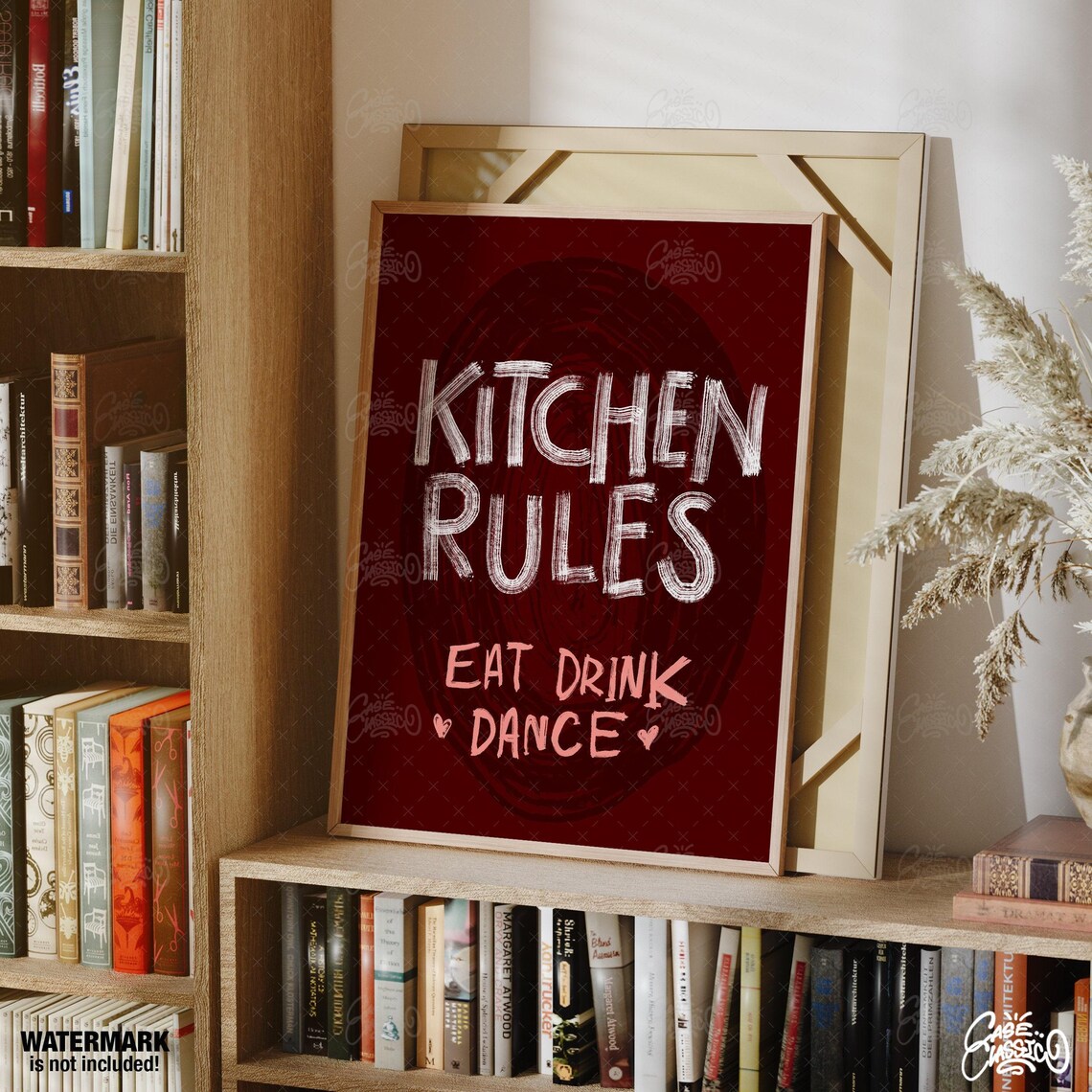 Kitchen Rules Eat Drink Dance, Kitchen Quote Art - Image 2