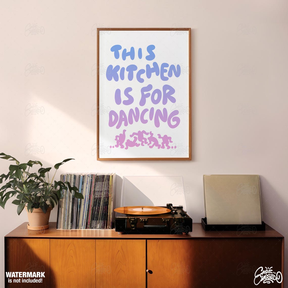 This Kitchen Is For Dancing Poster in Pastel Gradient Letters - Image 3