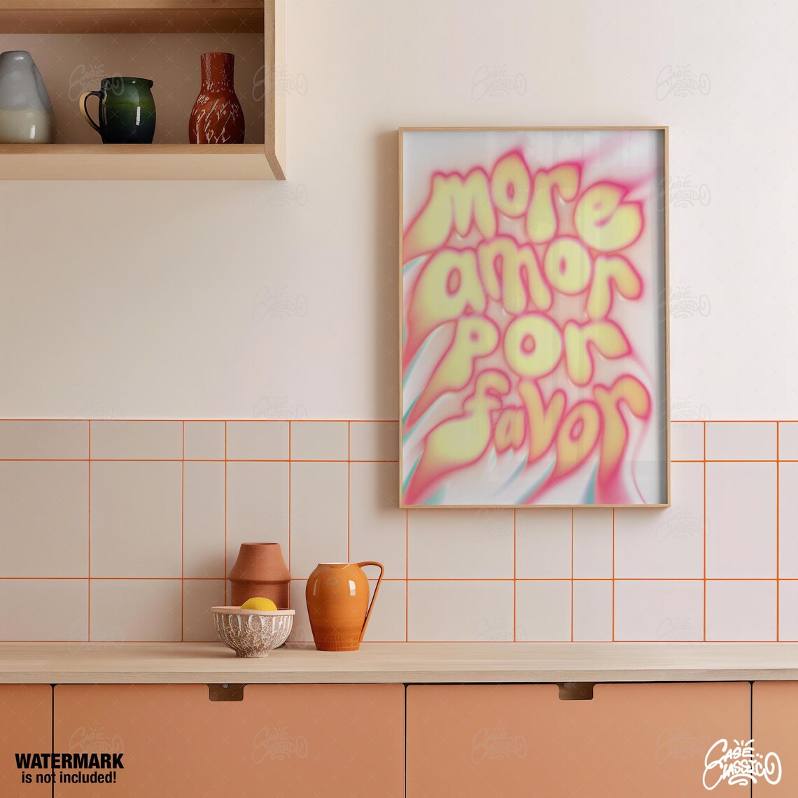 More Amor Por Favor Quote Wall Art Indie Room Decor Love Print Inspirational Wall Art Typography Print Trendy Wall Art Fine Art Print - Image 2