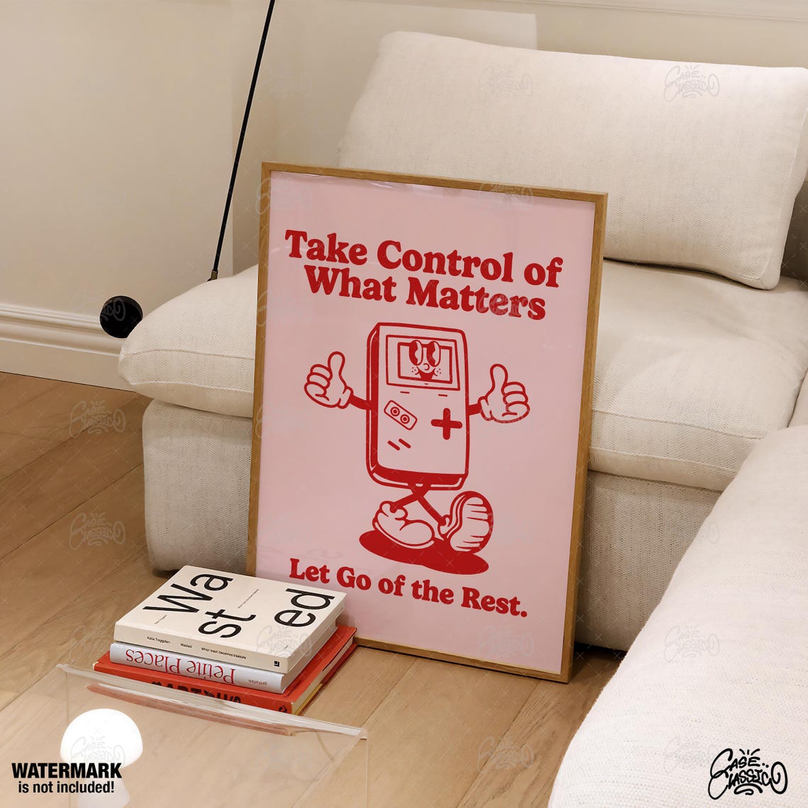 Take Control of What Matters Retro Mascot Motivational Poster - Image 4