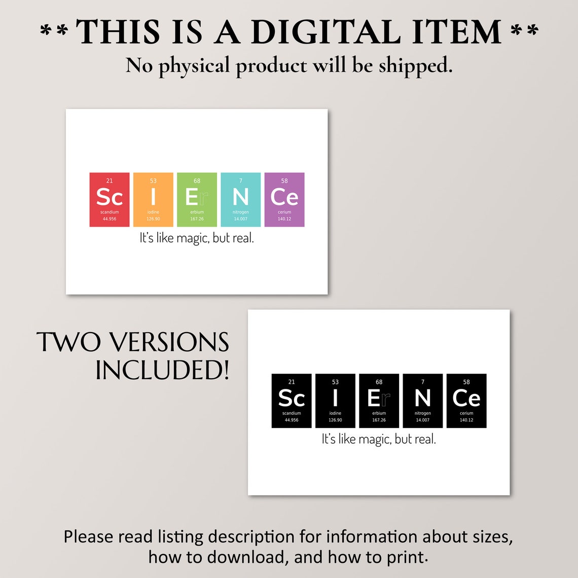 Science Periodic Table Elements Magic But Real Teacher Poster - Image 2