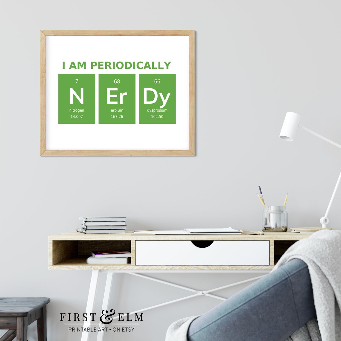 I Am Periodically Nerdy Chemistry Humor Funny Science Gifts Home Decor - Image 2