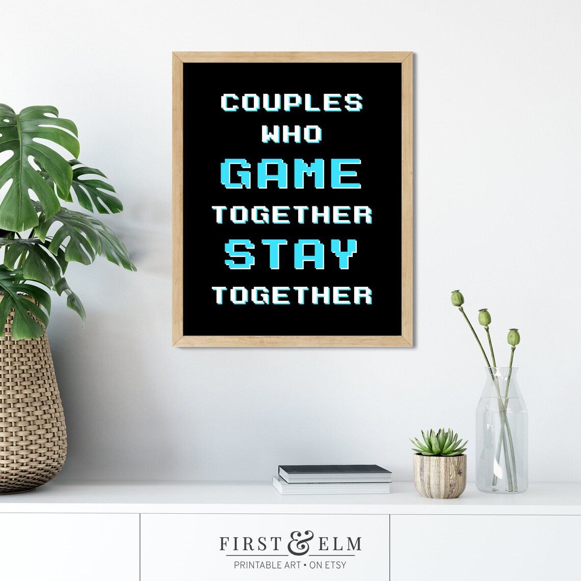 Couples Who Game Together Stay Together Art Print - Image 3