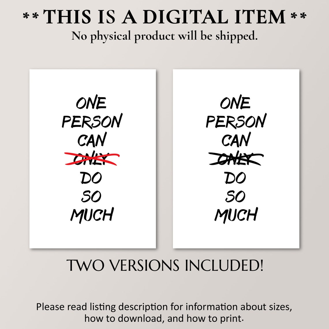 One Person Can Do So Much Motivational Quote Black White Poster - Image 4