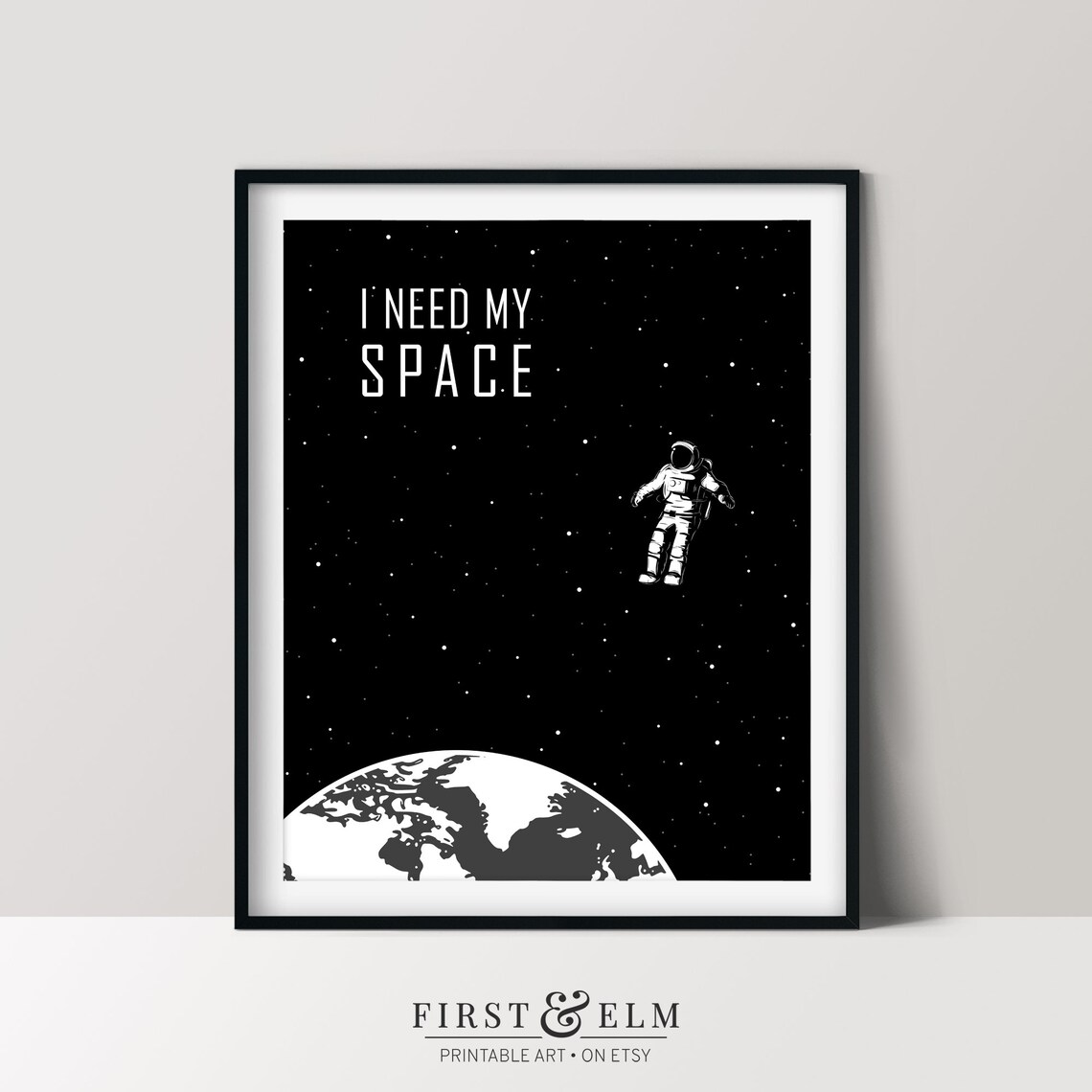I Need My Space Funny Office Decor Art Print