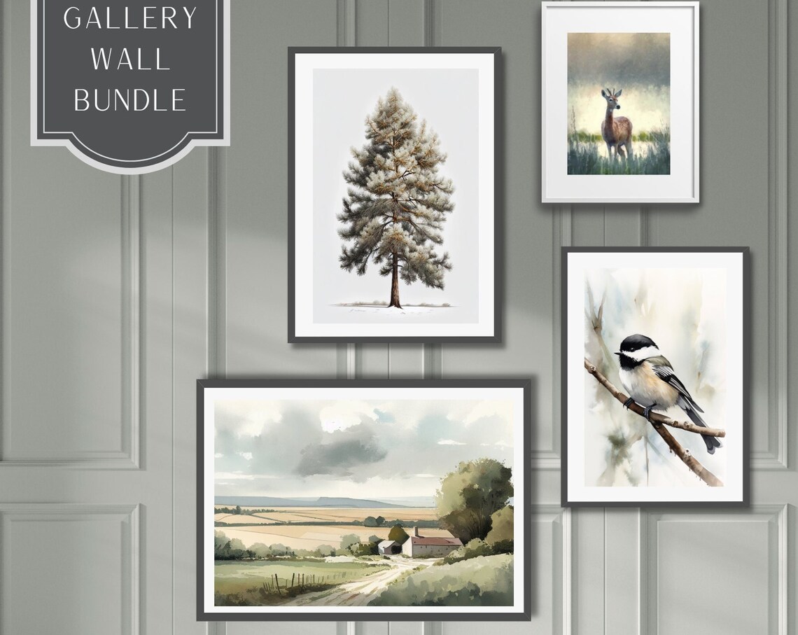 Misty Morning Deer Young Buck In Meadow Watercolor Wildlife Poster - Image 3