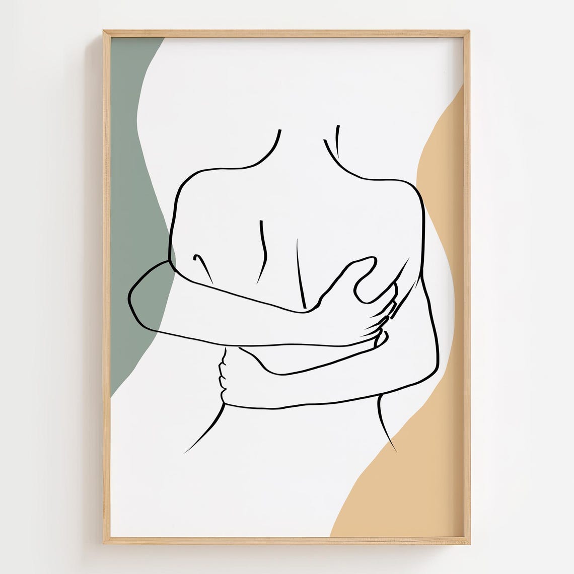 Abstract Couple Line Art Print Minimalist Bedroom Wall Decor