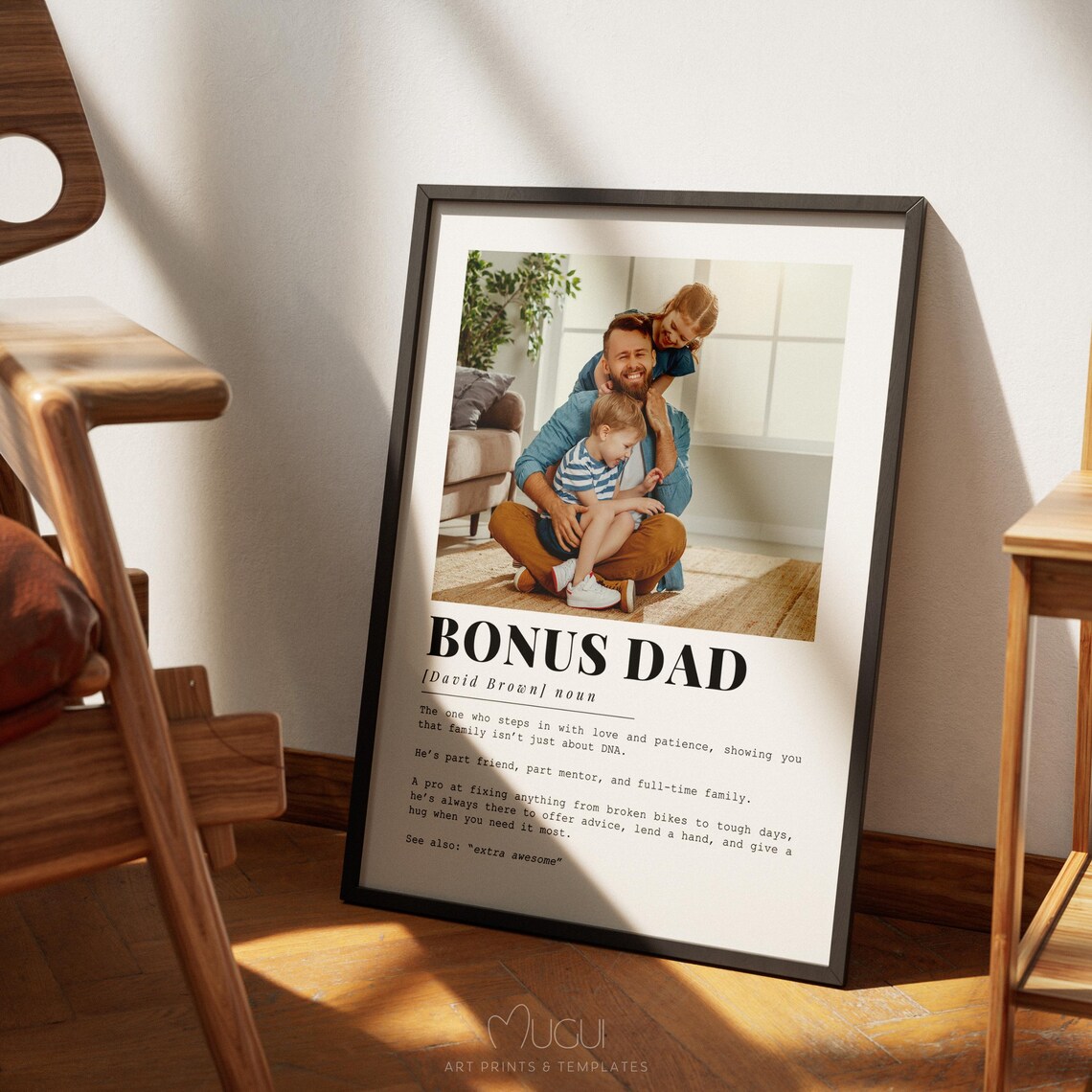 Bonus Dad Definition Poster, Father's Day Gift - Image 3