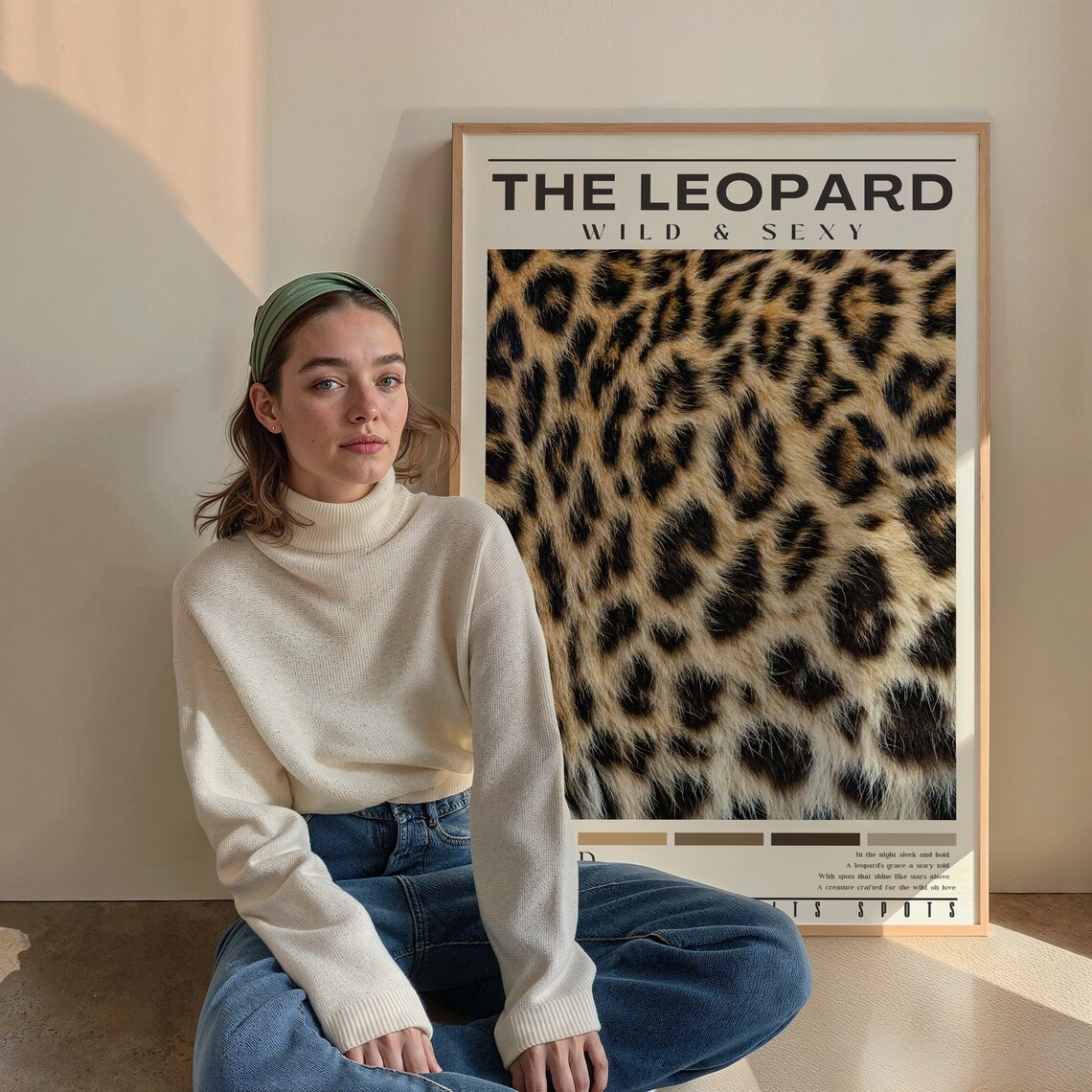 Leopard Pattern Poster, Preppy Bedroom Decor - Image 3