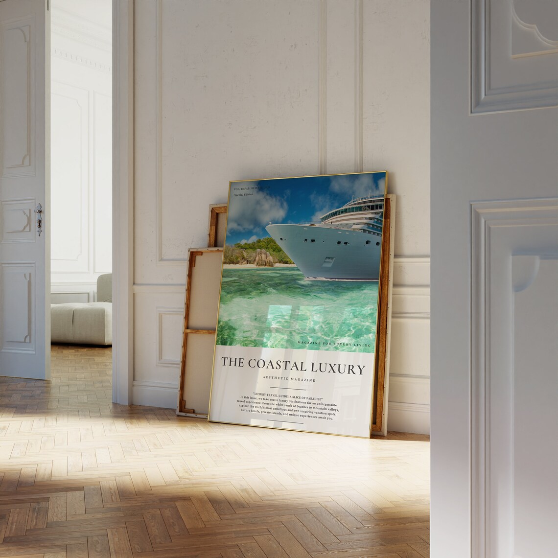 The Coastal Luxury Cruise Ship Magazine Cover Ocean Travel Poster - Image 2