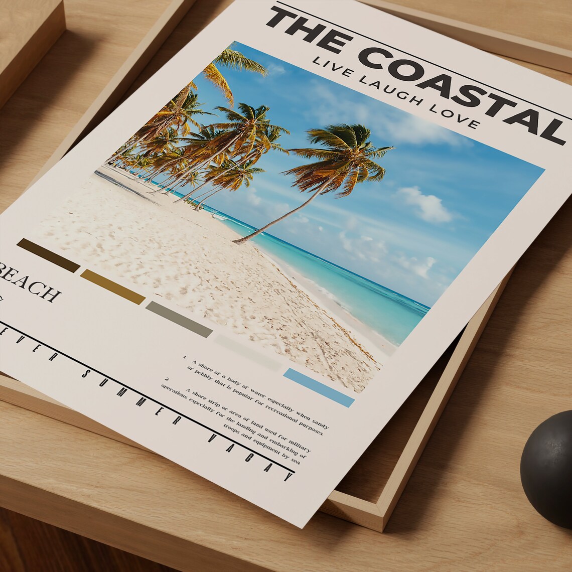 The Coastal Live Laugh Love Palm Beach Forever Summer Vacay Beach Poster - Image 2