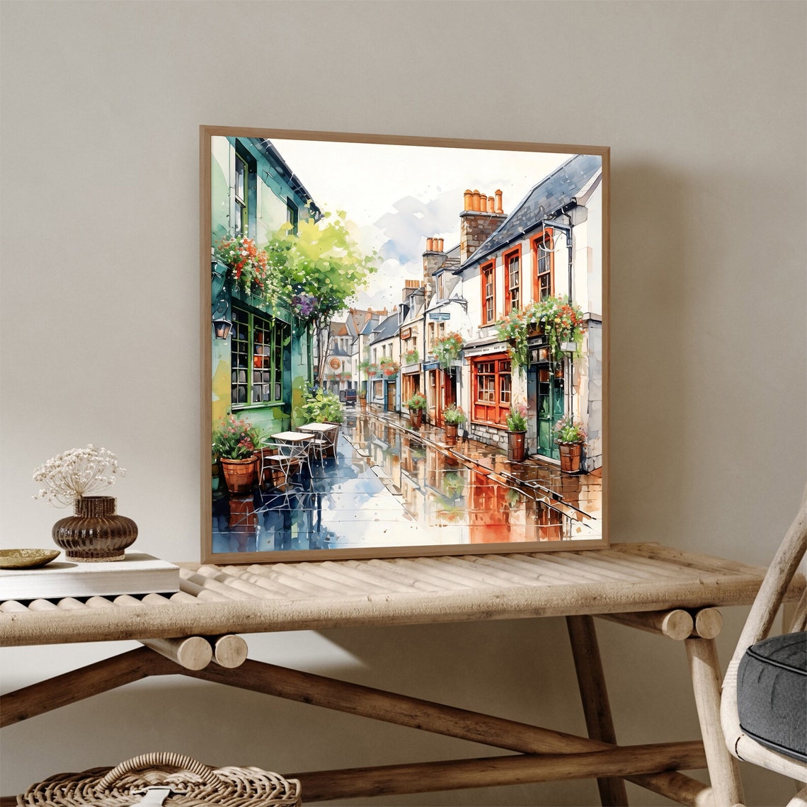 Westport West Of Ireland Westport Co Mayo Irish Painting Ireland Watercolor Art Irish Cityscape Print Quay Street Wall Art - Image 5