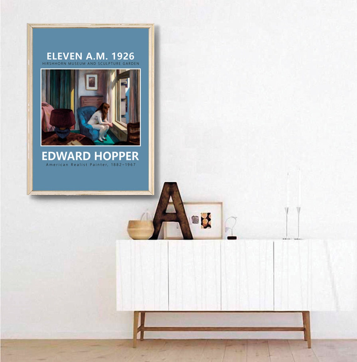 Edward Hopper Eleven AM 1926 Hirshhorn Museum Exhibition Art Poster - Image 3