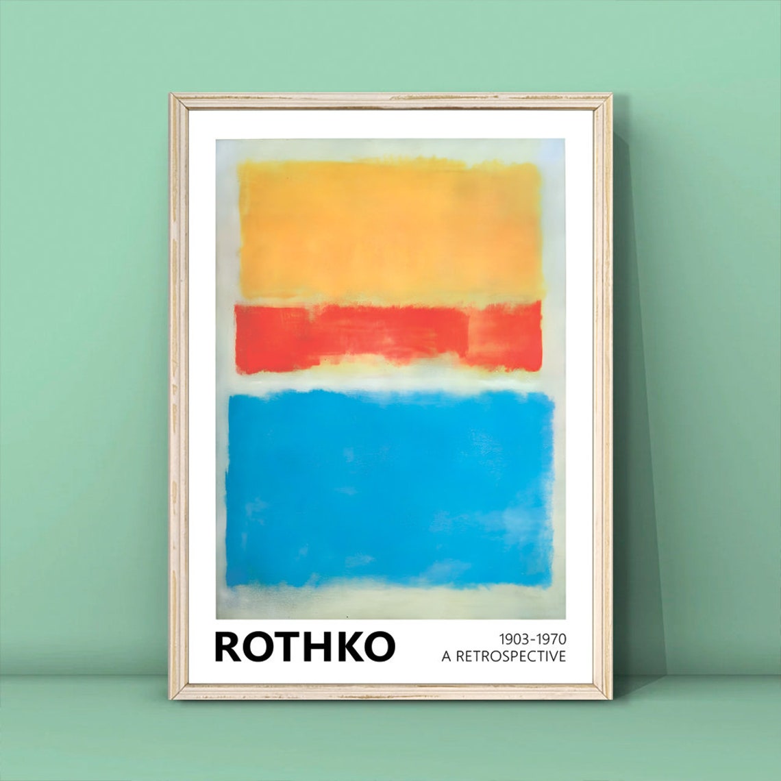 Mark Rothko Yellow Red Blue Color Field Retrospective Poster - Image 3