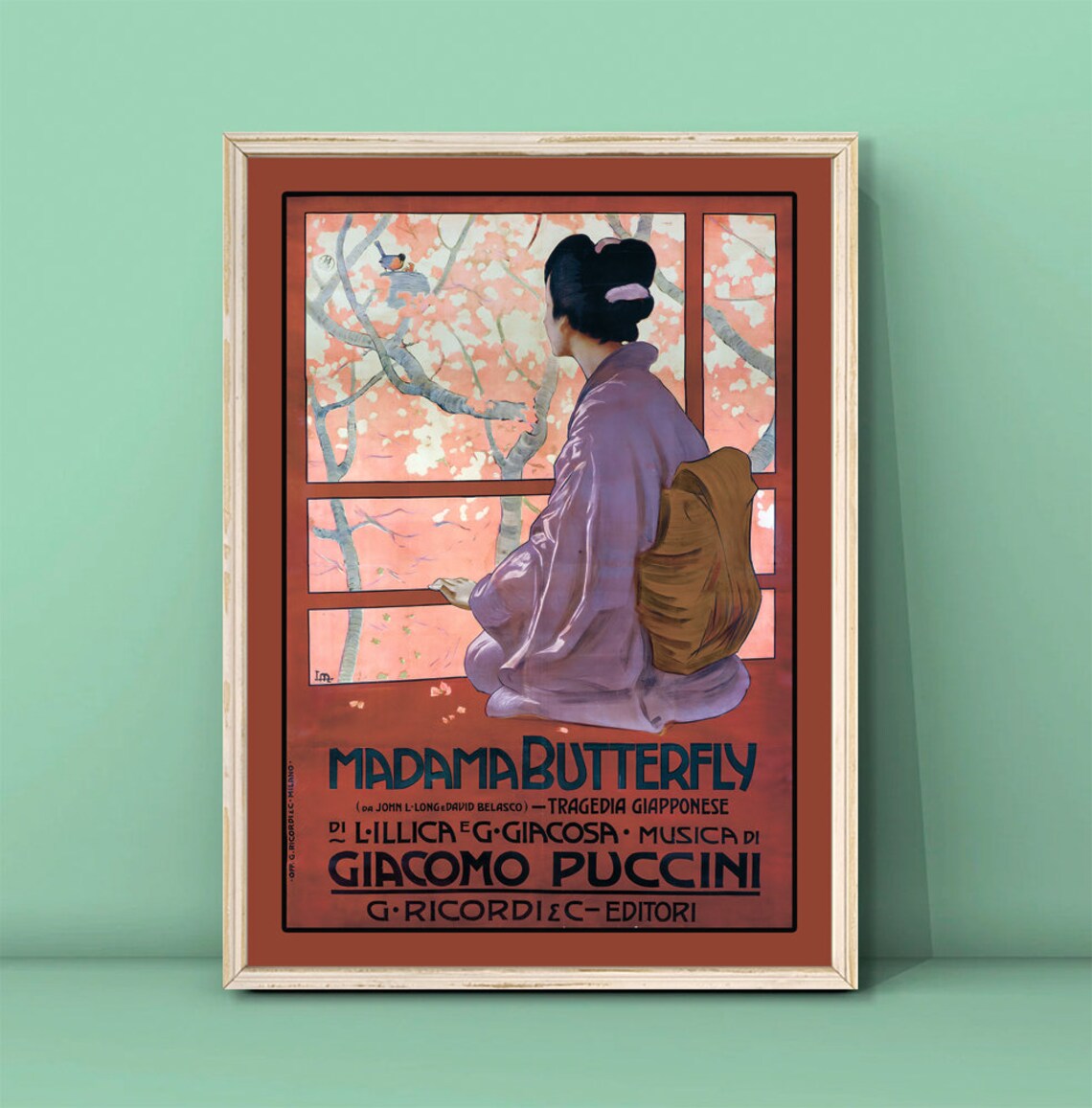 Leopoldo Metlicovitz Madama Butterfly Art Nouveau Poster