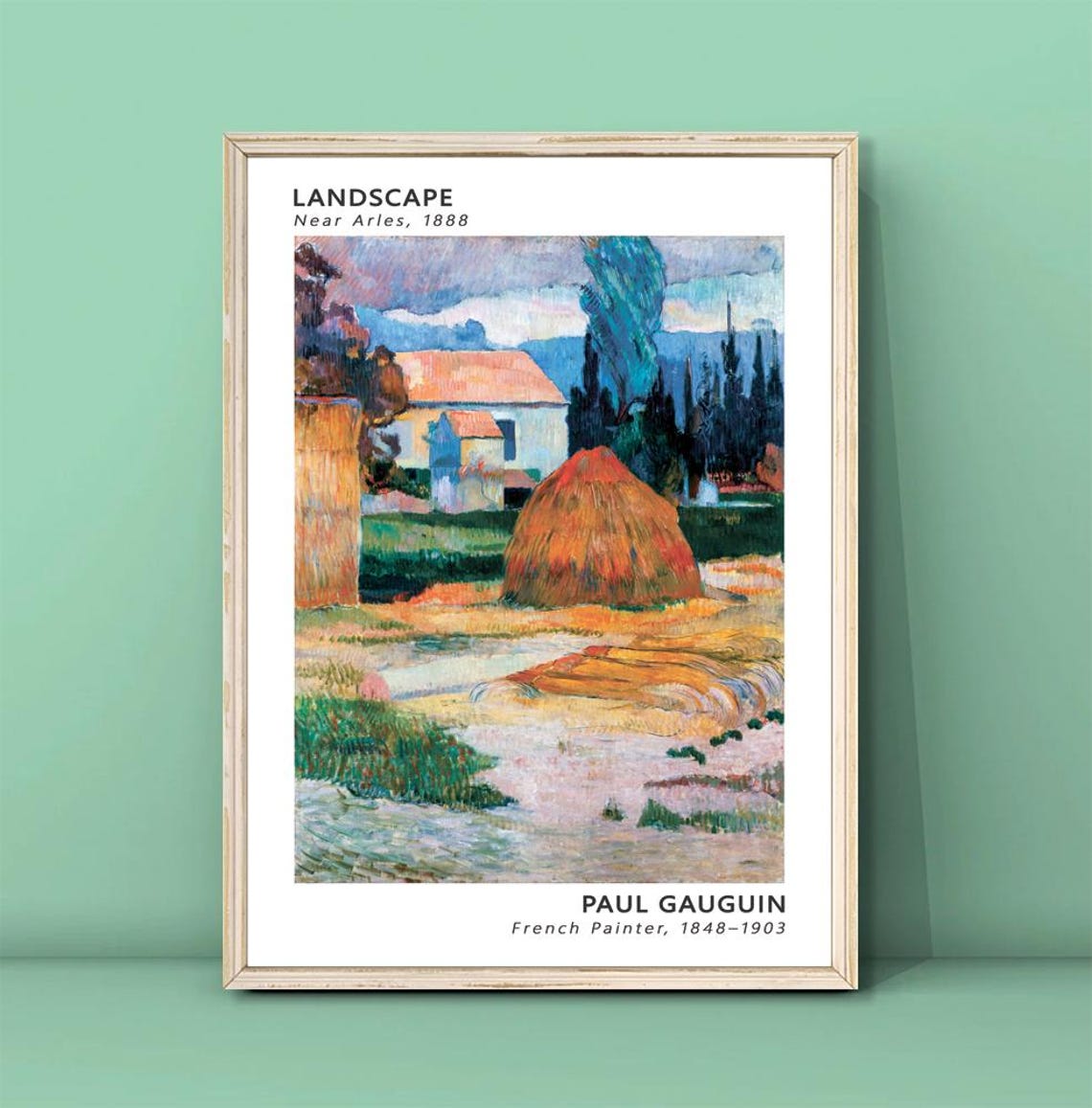 Paul Gauguin Landscape Near Arles 1888 Print Wall Art Gauguin Painting Landscape By Paul Gauguin Vintage Landscape Print