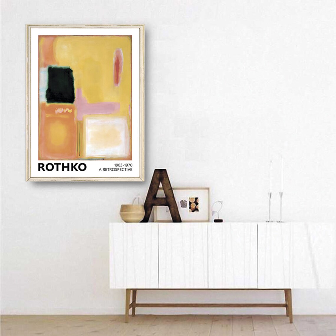 Mark Rothko Yellow Green Color Field Retrospective Abstract Art Poster - Image 3