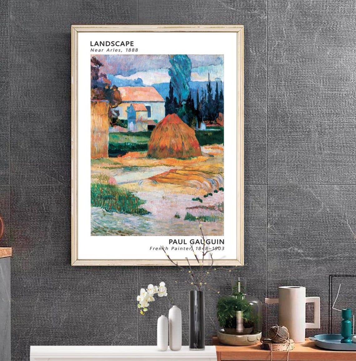 Paul Gauguin Landscape Near Arles 1888 Print Wall Art Gauguin Painting Landscape By Paul Gauguin Vintage Landscape Print - Image 3