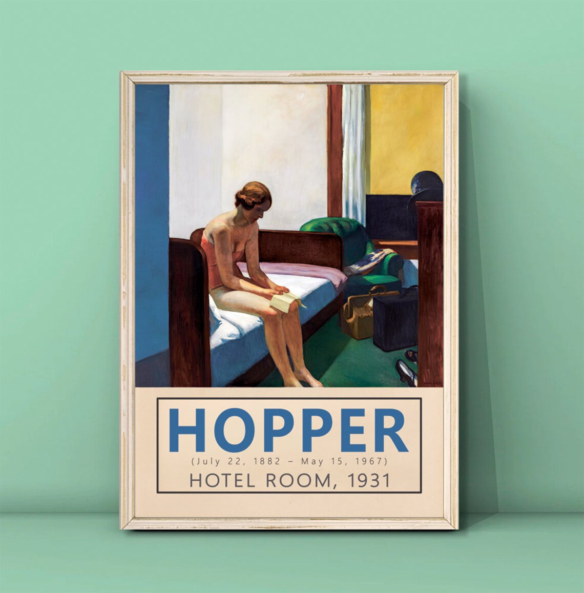 Edward Hopper Hotel Room 1931 Vintage American Realism Art Poster