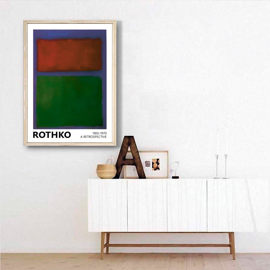 Mark Rothko Red Green Blue Color Field Retrospective Art Poster - Image 3