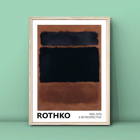 Mark Rothko Broown And Black Art Print Exhibition Poster Rothko Wall Decor Rothko Reproduction Poster Minimalism Print Download