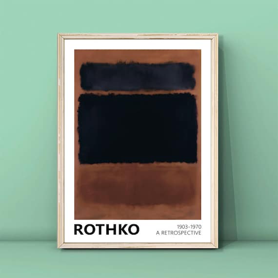 Mark Rothko Brown And Black Color Field Retrospective Poster