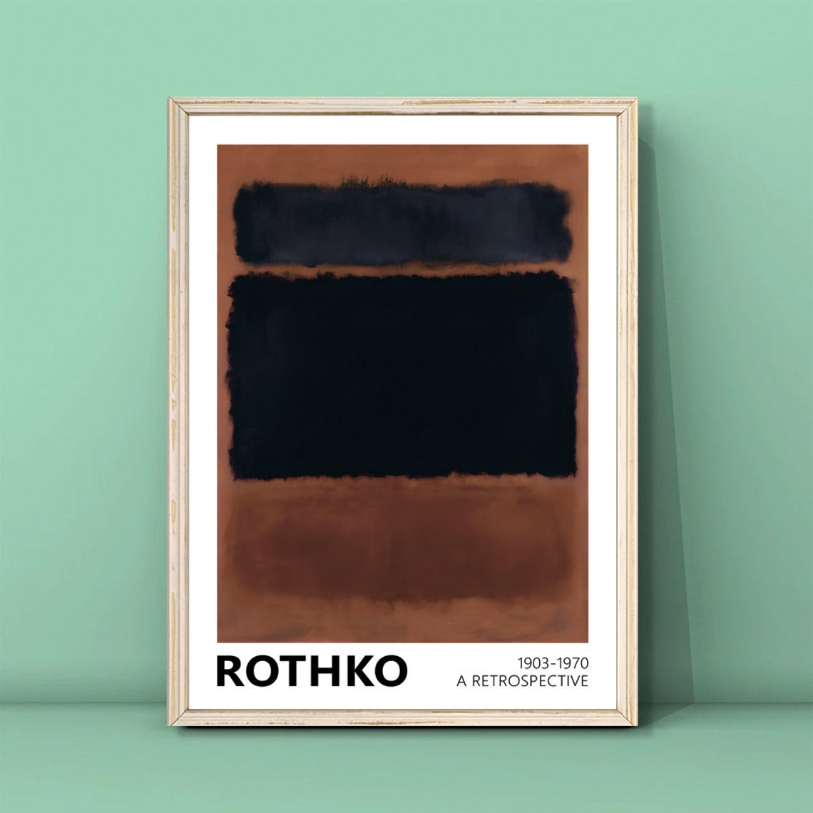 Mark Rothko Brown And Black Color Field Retrospective Poster