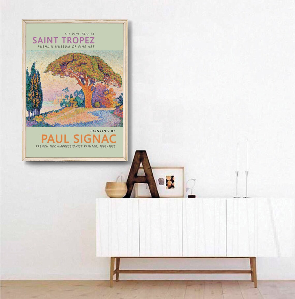 Paul Signac The Pine Tree at Saint Tropez 1909 Neo Impressionist Poster - Image 3