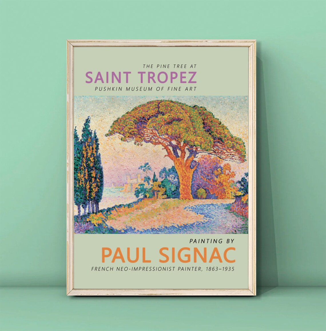 Paul Signac The Pine Tree at Saint Tropez 1909 Neo Impressionist Poster