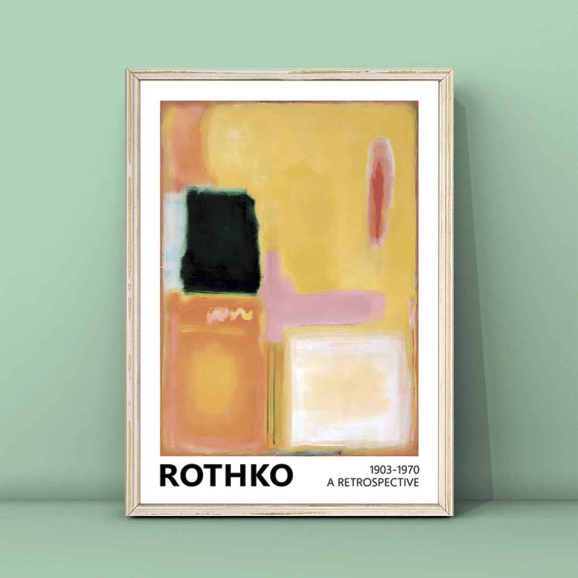 Mark Rothko Yellow Green Color Field Retrospective Abstract Art Poster