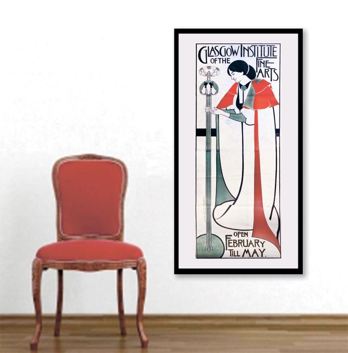 Charles Rennie Mackintosh Glasgow Institute Fine Arts Art Poster