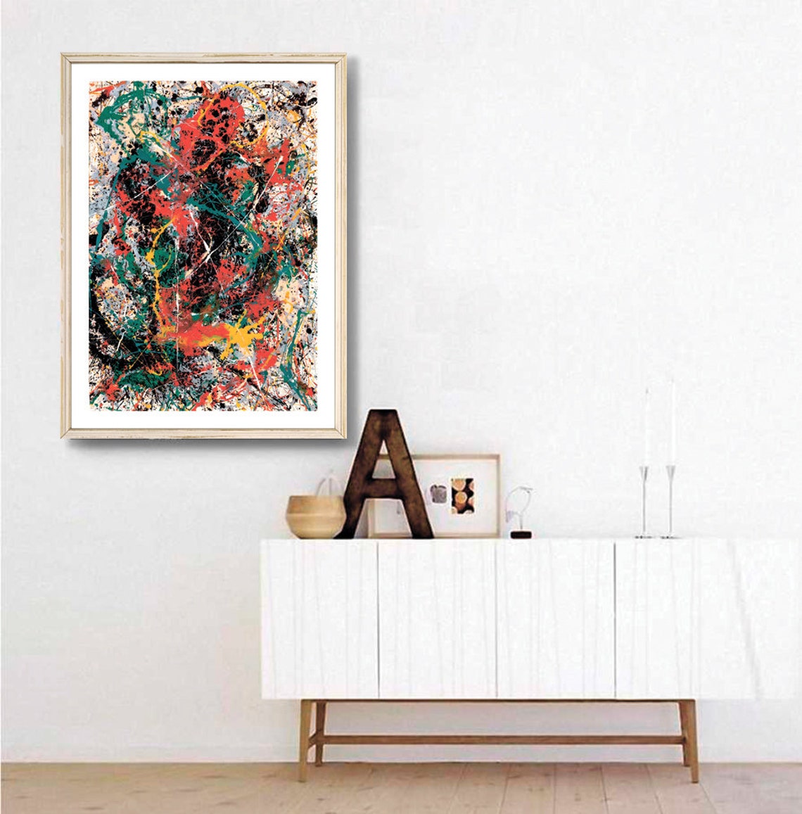Jackson Pollock Colorful Drip Painting Abstract Artwork Poster - Image 3