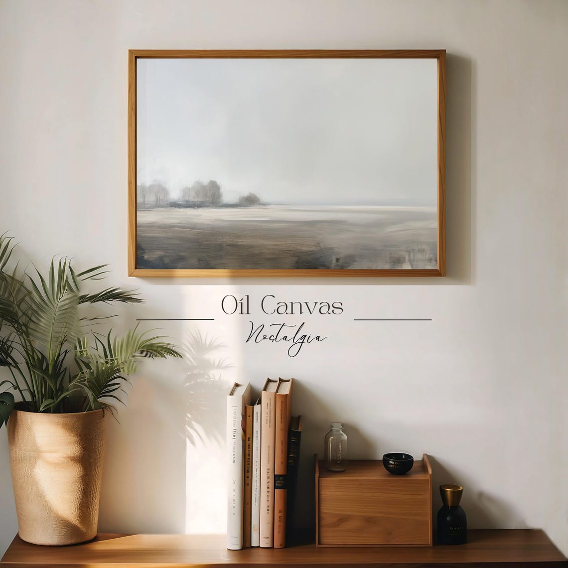 Wall Art Vintage Moody Landscape Painting Country Scenery - Image 3