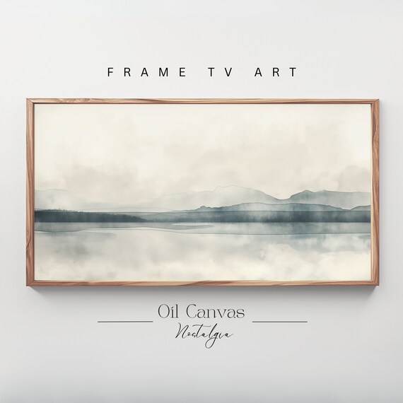 Frame Tv Art Vintage Beach Watercolour Painting Summer Sea Art Ocean Frame Tv Art Blue Nautical Seascape