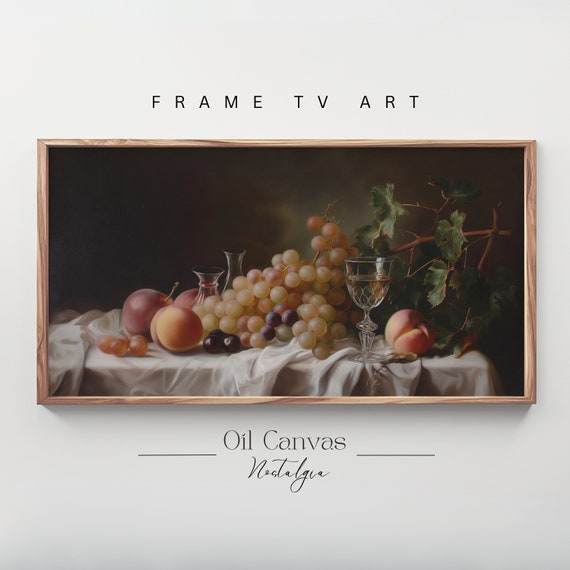 Country Kitchen Frame Tv Art Fine Art Vintage Still Life Decor Moody Black Autumn Wall Farmhouse Decor