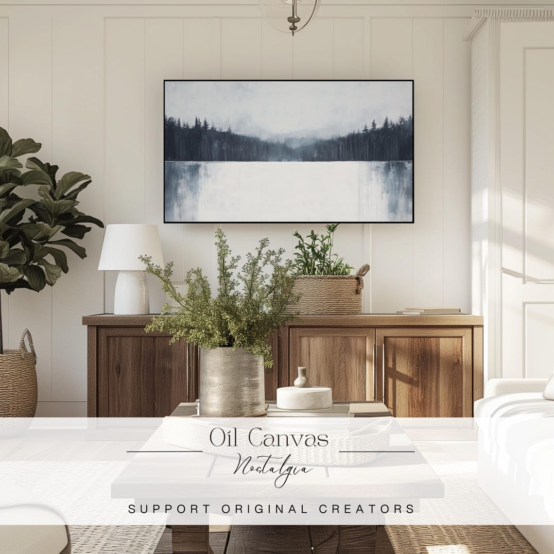 Frame Tv Art Winter Moody Abstract Minimalist Art - Image 3